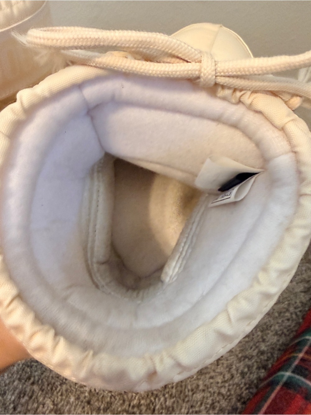 MOON BOOT Icon Low Nylon Boot in Cream White Chunky Y2K Bootie S/M Small Medium - Picture 11 of 14